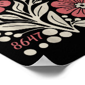 8647 Subtiele Trump 86 47 Floral Boho Style Poster (Hoek)