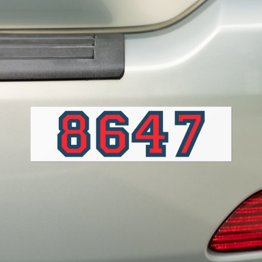 8647 Verzet tegen Trump Bumpersticker (Op auto)