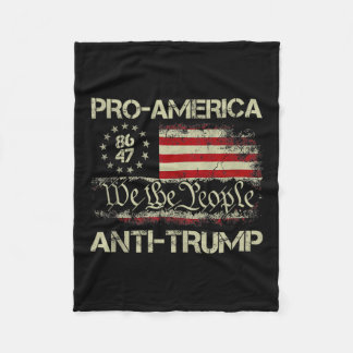8647 Wij Het Volk Pro-amerika Anti-trump Tank Top Fleece Deken