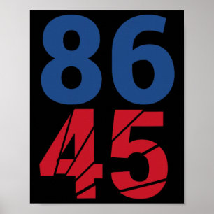 86 45 Anti-Trump impeachmentbetoging voor Democrat Poster