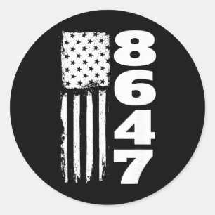 86 47 8647 Subtiele Anti Trump Ronde Sticker