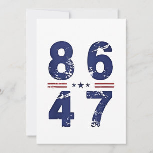 86 47 Anti Trump 8647 Retro stijl Kaart