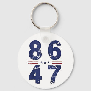 86 47 Anti Trump 8647 Retro  stijl Sleutelhanger