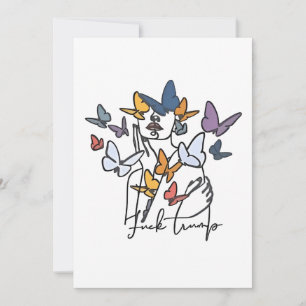 86 47 Anti Trump Bloemen T-shirt, Impeach Presiden Feestdagenkaart