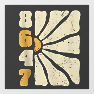 86 47 Anti Trump Funny Floral Humor Raamsticker