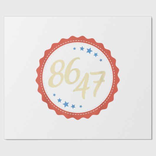 86 47 Anti Trump Grappig Cadeaupapier (Vlak)