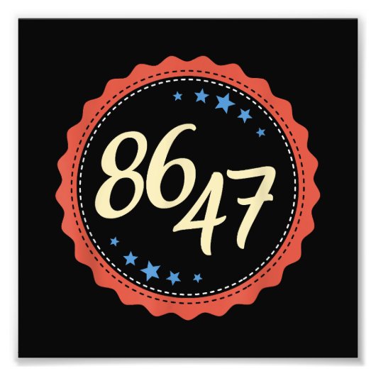 86 47 Anti Trump Grappig Foto Afdruk (Voorkant)