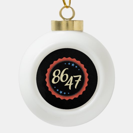 86 47 Anti Trump Grappig Keramische Bal Ornament (Voorkant)