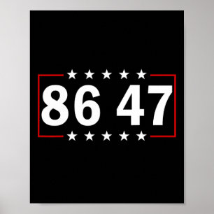 86 47 Anti-trump Subtiele Anti-Trump 8647  Poster