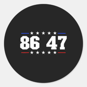 86 47 Anti-Trump Subtiele Anti-Trump 8647 Ronde Sticker