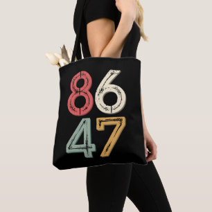 86 47 Anti Trump Vintage 80s Retro Stijl Draagtas