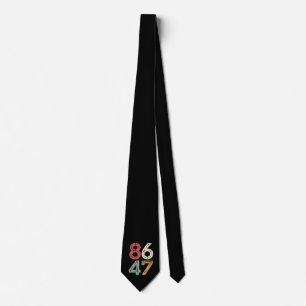 86 47 Anti Trump Vintage 80s Retro Stijl Stropdas