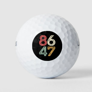 86 47 Anti Trump Vintage jaren 80 Retro Style Golfballen
