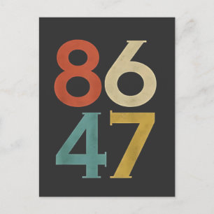 86 47 Dump Trump Cool Retro Anti-Trump Briefkaart