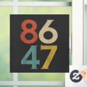 86 47 Dump Trump Cool Retro Anti-Trump Raamsticker (Huis)