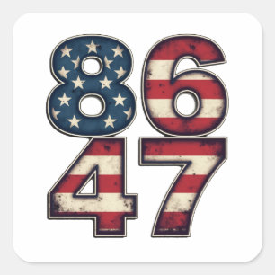 86 47 Trotse Maga Trump President inauguratiedag Vierkante Sticker