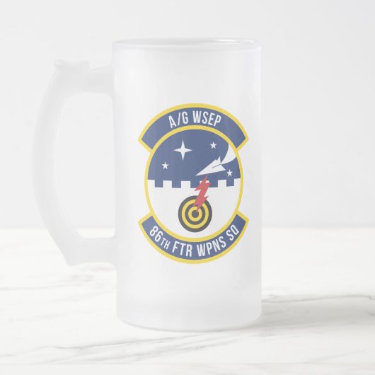 86 FWS Double Patch Frosted Glass Mug (Gauche)
