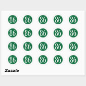 #86 Groene cirkel Ronde Sticker (Vel)