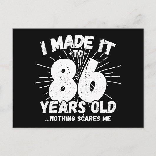 86-jarige sarcastische meme grappige 86e verjaarda briefkaart (Voorkant)