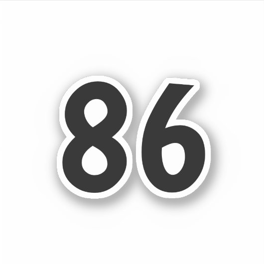 86 STICKER (Voorkant)