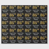 86e verjaardag: Elegant luxe Faux Gold-look # Cadeaupapier (Vlak)