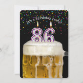 86e verjaardag kaars partij kaart (Voorkant)