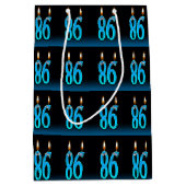 86e verjaardag met oogbalkaarsen medium cadeauzakje (Voorkant)