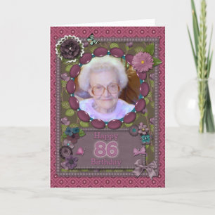 86ème Carte photo pour un anniversaire