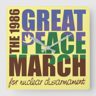 86GPMSC Time for Peace Square Clock Vierkante Klok