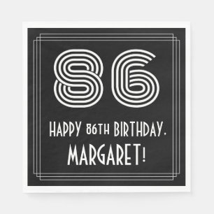 86ste verjaardag: Art Deco Geïnspireerde look "86" Servet
