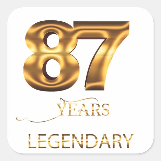 87 jaar legendarische sticker (Voorkant)