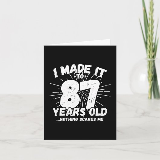 87 Jaar Oud Sarcastisch Meme Grappige 87e Verjaard Kaart (Voorkant)
