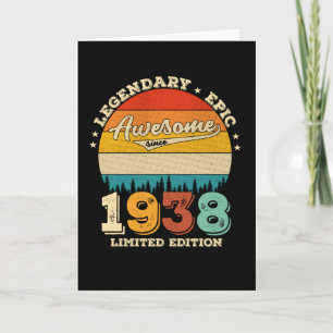 87 jaar oude Bday 1938 Geweldige 87ste verjaardags Kaart