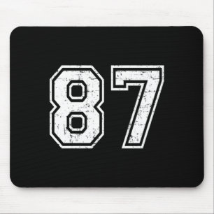 87 Number Tachtig-Zeven Team Sporten Nge Varsity Muismat