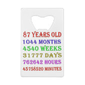 87e anniversaire Jalons (Dos)