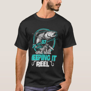 87e Grappige Visserij Verjaardagsshirt Visser Blij T-shirt