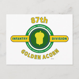 87E INFANTRY DIVISION "GOLDEN ACORN" BRIEFKAART