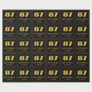 87e verjaardag - Art Deco Geïnspireerde look "87"  Cadeaupapier