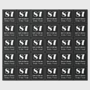 87e verjaardag - Art Deco Geïnspireerde look "87", Cadeaupapier