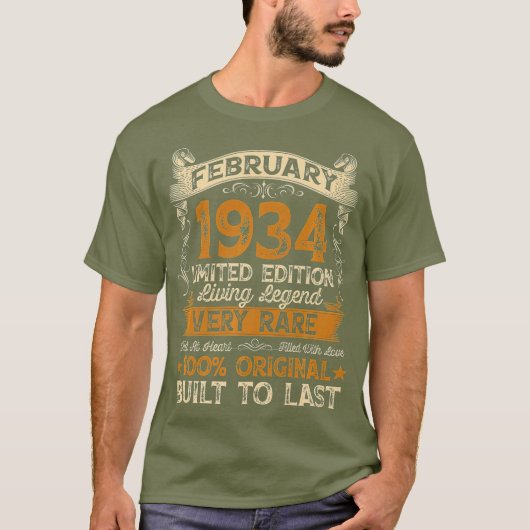 87e verjaardag Gift 87 jaar oude Retro T-shirt (Voorkant)