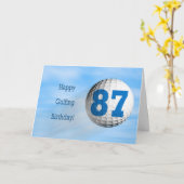 87e verjaardag golfkaart kaart (Gele Bloem)