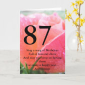 87e verjaardag kaart (Gele Bloem)