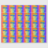 87e verjaardag: kleurrijk, vun regenboogpatroon # cadeaupapier (Vlak)