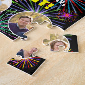 87e verjaardag: Leuke regenboog #, Aangepaste naam Legpuzzel (Zijkant)