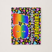 87e verjaardag — Vun, liefhebbende hartvormen + "8 Legpuzzel (Verticaal)