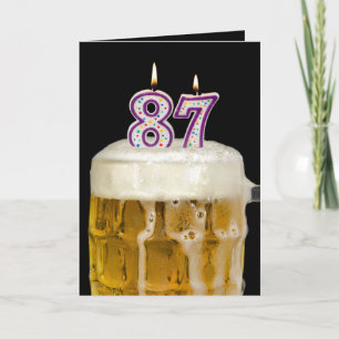 87e verjaardag zwarte bier kaart