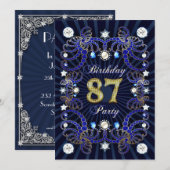 87e verjaardagsfeest met juwelenmassa's kaart (Voorkant / Achterkant)