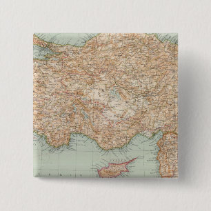 8889 Turkije, Syrië, Palestina Vierkante Button 5,1 Cm
