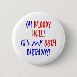 88 Bloody Hell Ronde Button 5,7 Cm