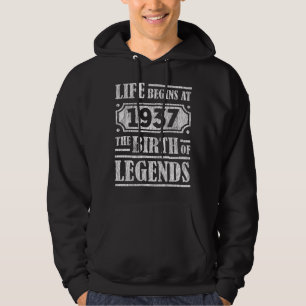 88 jaar oud 1937 Geboorte van de legende 88ste ver Hoodie